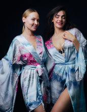 Load image into Gallery viewer, Sakura Whispers: Embrace Serenity in our Japanese Blossom Silk Kimono
