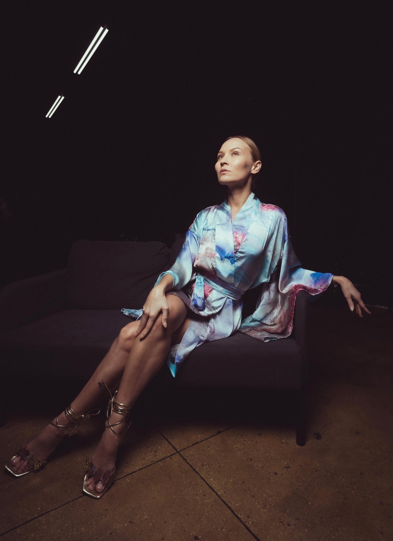 Sakura Whispers: Embrace Serenity in our Japanese Blossom Silk Kimono